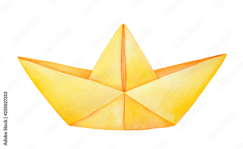 paper boat in water clipart