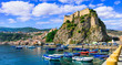  beautiful sea and towns of Calabria - medieval Scilla with old castle. south of Italy