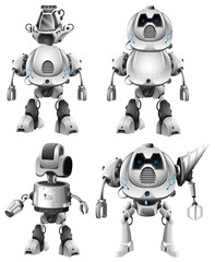 Wall Mural - Set of robot character