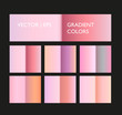 Holographic multicolor palette set. Vivid color gradient for screen, mobile, banner, tag, label template. 