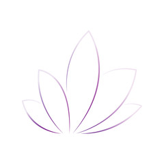 Wall Mural - Isolated lotus flower icon. Spa logo. Vector illustration design