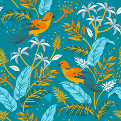 Wall Mural - Birds in the nature design