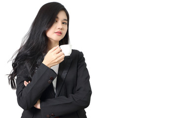 business woman and coffee