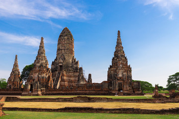 Ayutthaya historical park covers the ruins of the old city of Ayutthaya, Wat Chaiwatthanaram.