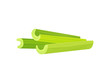 Celery slice. Green vegetable on white background.
