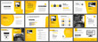© kaisorn - Presentation and slide layout template. Design yellow and orange gradient in paper shape background. Use for business annual report, flyer, marketing, leaflet, advertising, brochure, modern style.