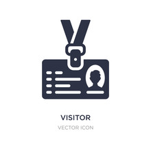 Visitor Icon On White Background. Simple Element Illustration From Blogger And Influencer Concept.