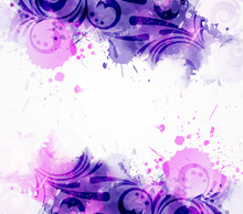 Abstract Background With Floral Swirls