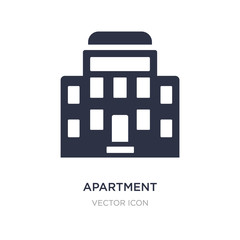 Wall Mural - apartment icon on white background. Simple element illustration from City elements concept.