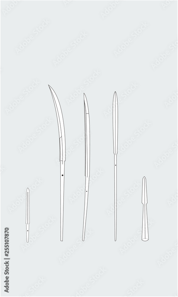 日本刀：薙刀、槍、矛、剣、長巻 Japanese Sword Naginata Yari