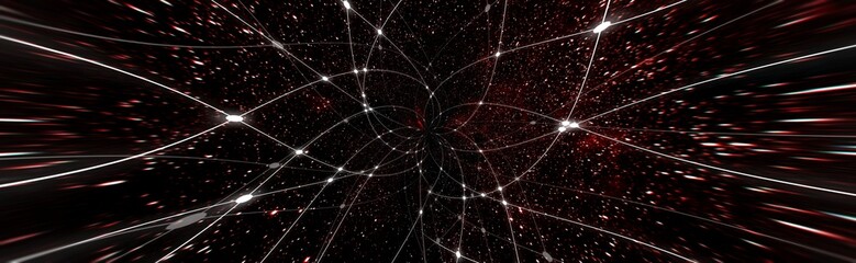 Wall Mural - line and dot pattern and colorful space background. elements of this image furnished by nasa.