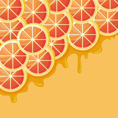 Wall Mural - pattern of fresh oranges sliced fruit