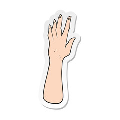 sticker of a cartoon hand