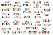Big kids collection of lettering phrases. Vector illustration