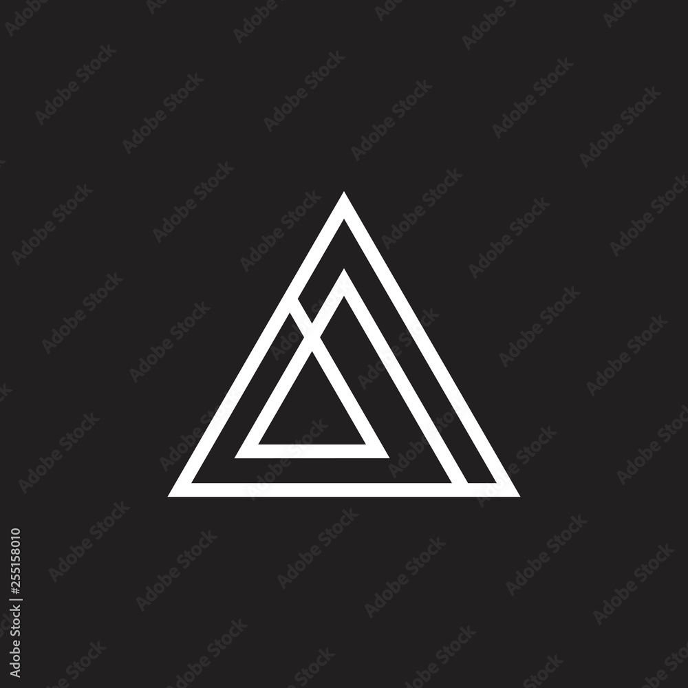 abstract simple triangle line geometric logo Stock Vector | Adobe Stock