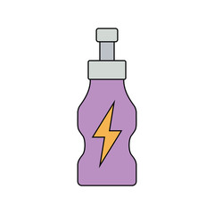 Sticker - Flat design icon of Energy drinks bottle