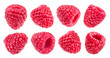 Raspberry isolated on white background. Collection
