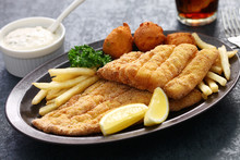 Southern Fried Fish Plate, American Cuisine