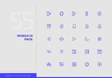 Vector Line Icons Mobile UI Pack