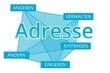 Adresse - Begriffe verbinden, Farbe blau