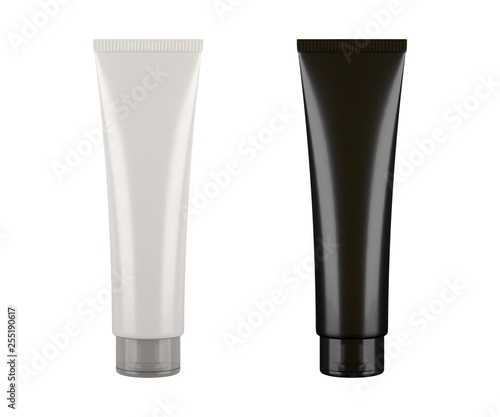 Photographie White and black tube mockup set