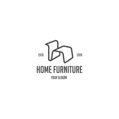 Wall Mural - home-furniture-logo-template