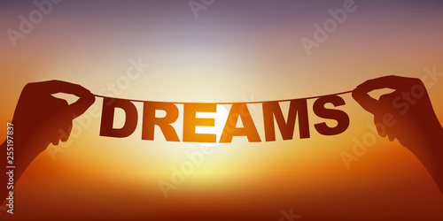 Concept Du Reve Et De L Imagination Avec Deux Mains Qui Tiennent Une Guirlande Sur Laquelle Est Ecrit Le Mot Reve Devant Un Ciel Ensoleille Buy This Stock Vector And Explore Similar Concept Du Reve Et De L Imagination Avec Deux Mains Qui Tiennent Une Guirlande Sur Laquelle Est Ecrit Le Mot Reve Devant Un Ciel Ensoleille Buy This Stock Vector And Explore Similar