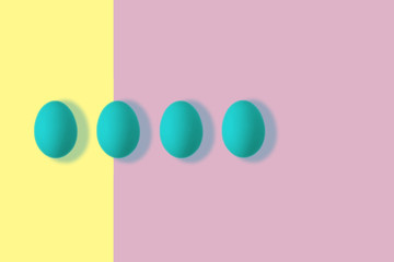 Wall Mural - pastel colored painted eggs