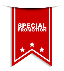 red vector banner special promotion