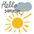 © Елена Нефидова - Hello summer vector illustration on white background