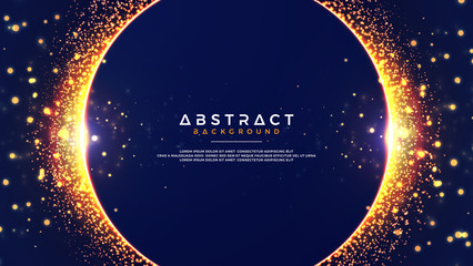 Sticker - abstract background with a combination of blur bokeh effects. abstract glowing particle circle backg