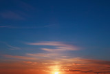 Fototapeta Zachód słońca - Sunset with sun rays 