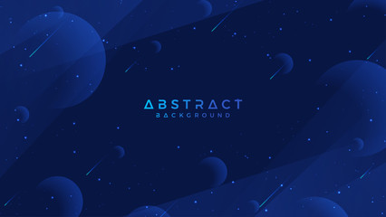 Wall Mural - dark blue abstract background is suitable for web, header, web banner, landing page, digital posters