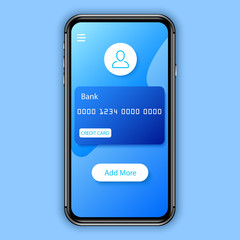 vector mobile application user interface 
