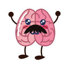 Wall Mural - brain cartoon character