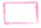 Fototapeta Kwiaty - Pink Watercolor Frame Border