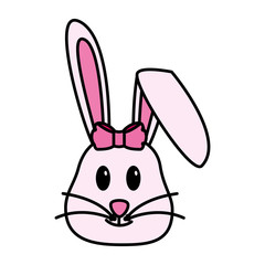 Poster - cute rabbit face