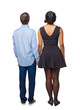 © ghoststone - Back view of the interracial couple.