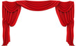 Red Theatre Curtain Isolated