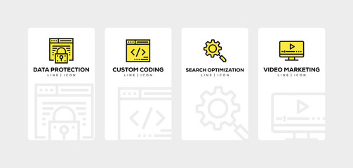  SEO AND DEVELOPMENT LINE ICON SET