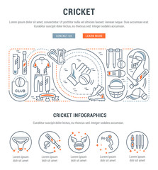 Canvas Print - Vector Banner of the Cricket.