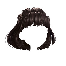 Beautiful Female Hairstyle Of Modern Fashion. Curly Hair Salon Hairstyles. Trendy Haircut With Short Brown Hair. Hairstyle Silhouette. Concept Fashion Beauty Style. 3D Rendering On White Background.