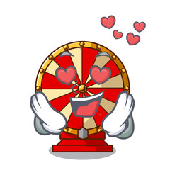 Sticker - In love spinning wheel beside wooden cartoon table