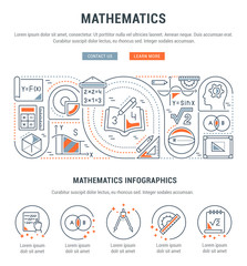 Wall Mural - Vector Banner of the Mathematics.