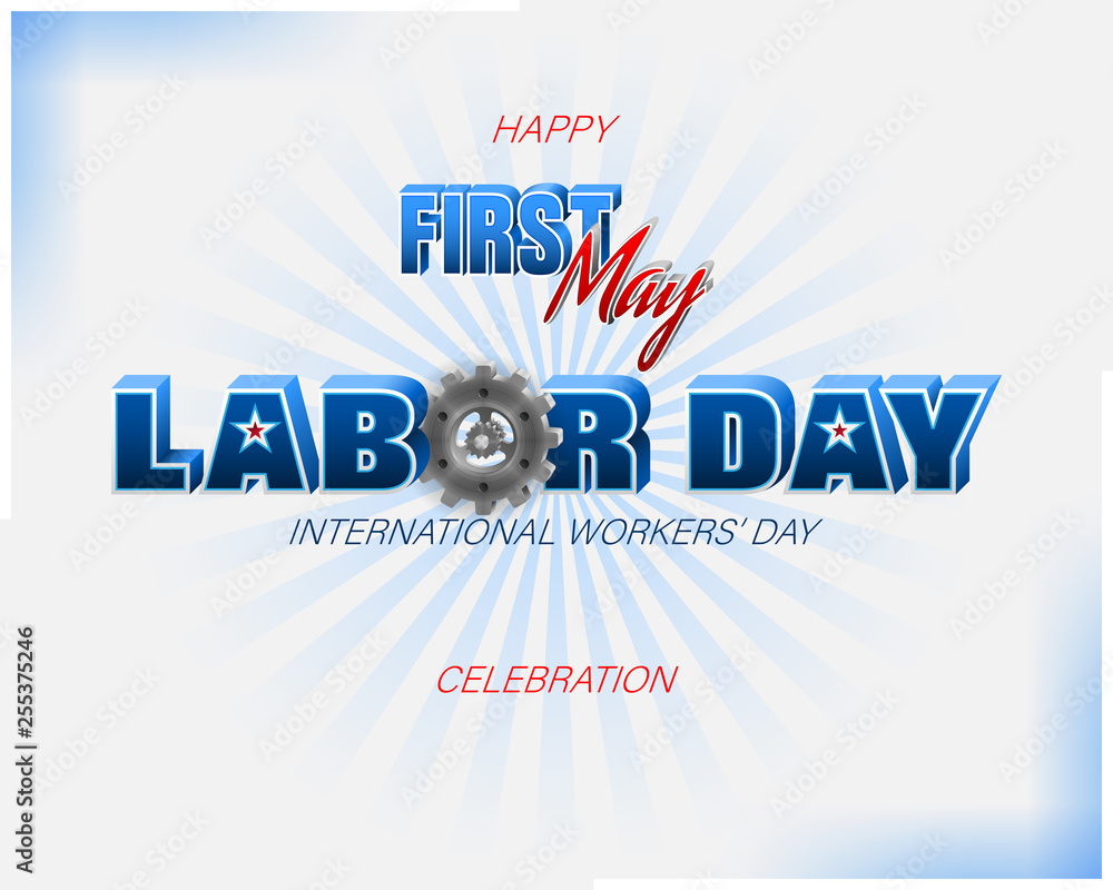 Holidays, design background with 3d texts and mechanism for celebration ...