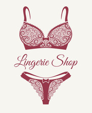 Lingerie Shop Retro Emblem