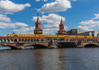 Berlin, Germany - among the most recognizable landmarks of Berlin, the Oberbaumbrücke was built in 1732, and today is used both by pedestrians and metro