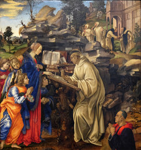 Apparition Of The Virgin To Saint Bernard Of Clairvaux By Filippino Lippi, Badia Fiorentina Church In Florence, Italy