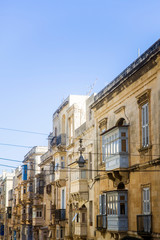 Wall Mural - Old beautiful houses in Valetta, Malta