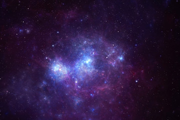 Wall Mural - universe filled with stars, nebula and galaxy